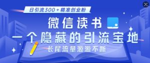 微信读书,一个隐藏的引流宝地,不为人知的小众打法,日引流300+精准创业粉,长尾流量源源不断-揽颜居工坊