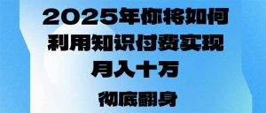 2025年，你将如何利用知识付费实现月入十万，甚至年入百万？-揽颜居工坊