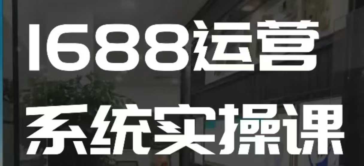 1688高阶运营系统实操课，快速掌握1688店铺运营的核心玩法-揽颜居工坊