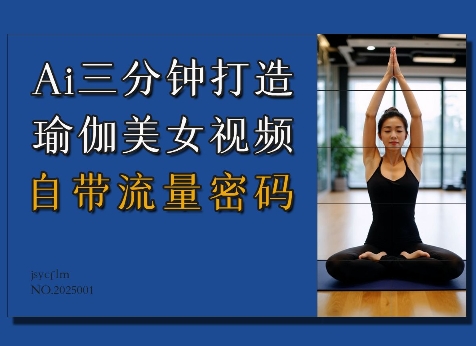 Ai3分钟打造瑜伽美女视频，自带流量密码-揽颜居工坊