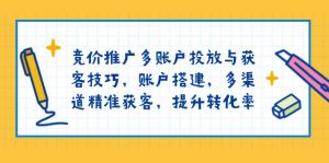 竞价推广多账户投放与获客技巧，账户搭建，多渠道精准获客，提升转化率-揽颜居工坊