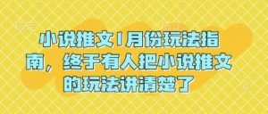 小说推文1月份玩法指南，终于有人把小说推文的玩法讲清楚了!-揽颜居工坊