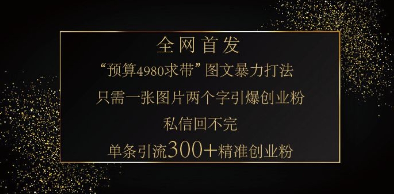 小红书神奇图片引流法，只需一张图，就能单条笔记凭借此方法，轻松引流 300 + 精准创业粉-揽颜居工坊