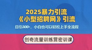 2025最新暴力引流方法，招聘平台一天引流300+，日变现多张，专业人士力荐-揽颜居工坊