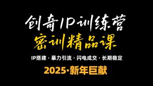 2025年“知识付费IP训练营”小白避坑年赚百万，暴力引流，闪电成交-揽颜居工坊