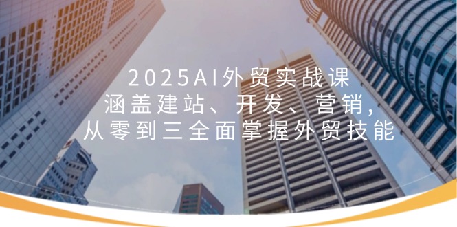 2025AI外贸实战课:涵盖建站、开发、营销, 从零到三全面掌握外贸技能-揽颜居工坊