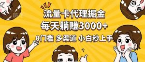 流量卡代理掘金，0门槛，每天躺赚3000+，多种推广渠道，新手小白轻松上手-揽颜居工坊
