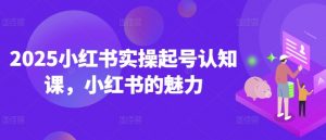 2025小红书实操起号认知课，小红书的魅力-揽颜居工坊