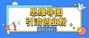 暴力引流全平台通用思维导图引流玩法ai一键生成日引200+-揽颜居工坊