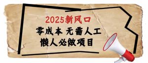 2025新风口，懒人必做项目，零成本无需人工，轻松上手无门槛-揽颜居工坊