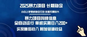 暴力项目舆情信息：多平台全自动运行 单机日入200+ 实现睡后收入-揽颜居工坊