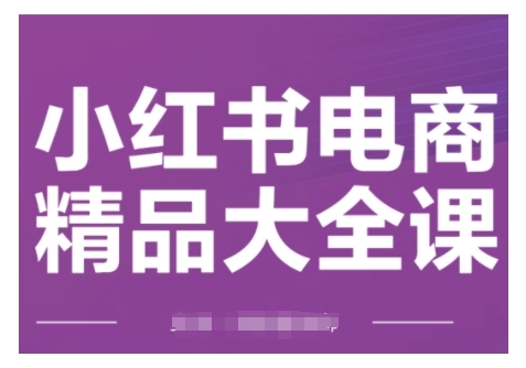 小红书电商精品大全课，快速掌握小红书运营技巧，实现精准引流与爆单目标，轻松玩转小红书电商(更新2月)-揽颜居工坊