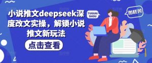 小说推文deepseek深度改文实操，解锁小说推文新玩法-揽颜居工坊