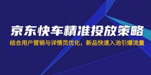 京东快车精准投放策略，结合用户营销与详情页优化，新品快速入池引爆流量-揽颜居工坊