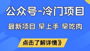 公众号冷门赛道,早上手早吃肉,单月轻松稳定变现1W【揭秘】-揽颜居工坊