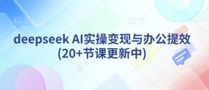 deepseek AI实操变现与办公提效(20+节课更新中)-揽颜居工坊
