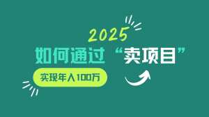 2025年如何通过“卖项目”实现年入100w-揽颜居工坊