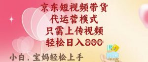 京东短视频带货，2025翻身项目，只需上传视频，单月稳定变现8k+【揭秘】-揽颜居工坊