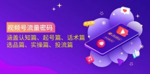 视频号流量密码：涵盖认知篇、起号篇、话术篇、选品篇、实操篇、投流篇-揽颜居工坊