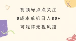 视频号点点关注，0成本单号80+，可矩阵，绿色正规，长期稳定【揭秘】-揽颜居工坊