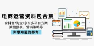 电商运营资料包合集，含抖音/淘宝/京东多平台方案，数据报表、营销策略等-揽颜居工坊