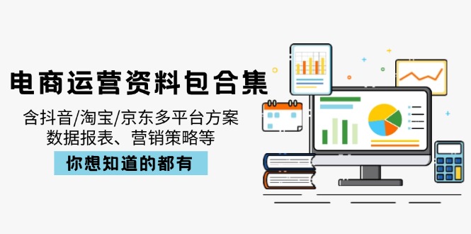 电商运营资料包合集，含抖音/淘宝/京东多平台方案，数据报表、营销策略等-揽颜居工坊