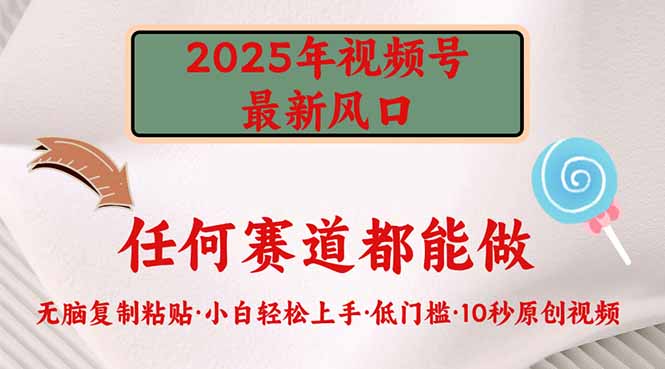 2025年视频号新风口，低门槛只需要无脑执行-揽颜居工坊
