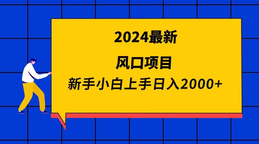 (9483期)2024最新风口项目 新手小白日入2000+-揽颜居工坊