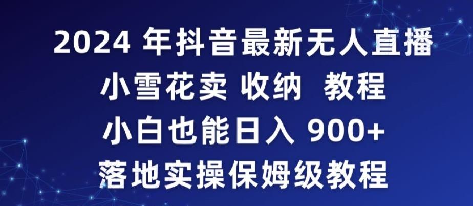 2024年抖音最新无人直播小雪花卖收纳教程，小白也能日入900+落地实操保姆级教程【揭秘】-揽颜居工坊