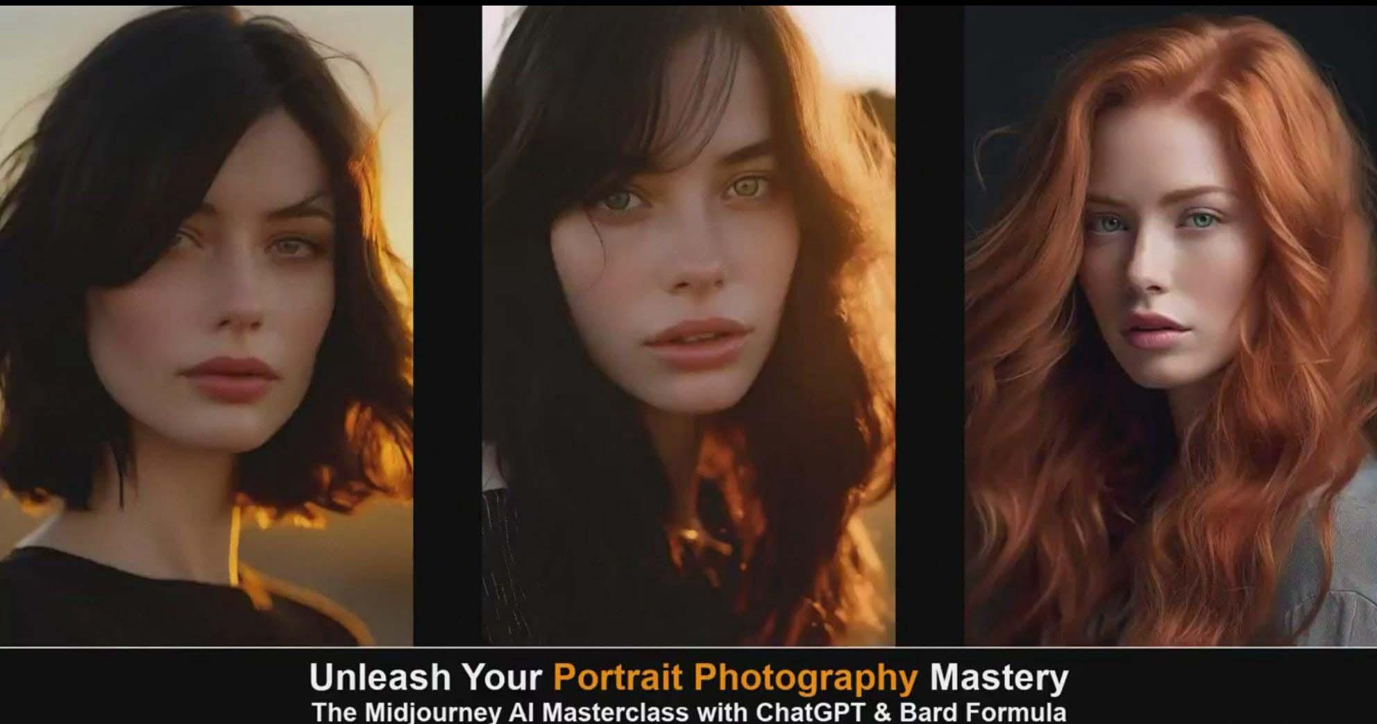 图片[3]-(9312期)Midjourney v5 ChatGPT 和 Bard AI人工智能人像摄影大师班-15节-中英字幕-揽颜居工坊
