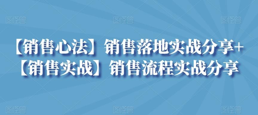 【销售心法】销售落地实战分享+【销售实战】销售流程实战分享-揽颜居工坊