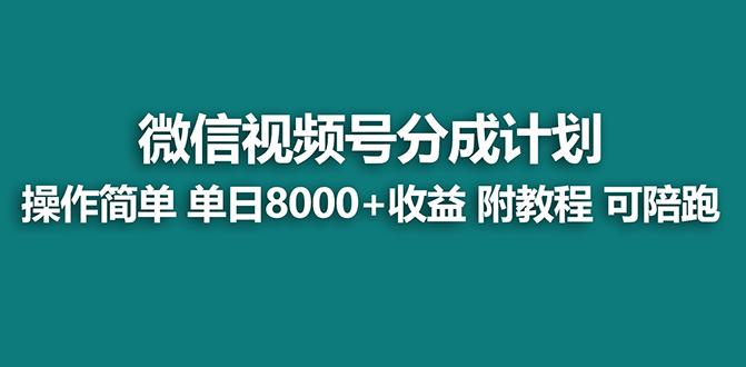 【蓝海项目】视频号分成计划最新玩法，单天收益8000+，附玩法教程，24年…-揽颜居工坊