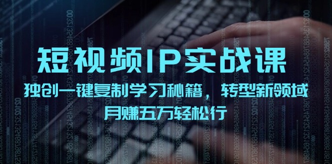 短视频IP实战课，独创一键复制学习秘籍，转战新领域，月赚五万轻松行-揽颜居工坊