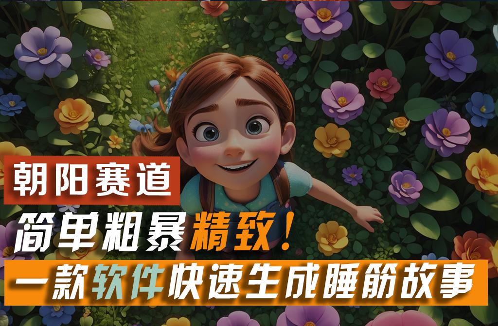 利用一款软件5分钟一条爆款睡筋故事，简单粗暴精致！小白月入2w+-揽颜居工坊