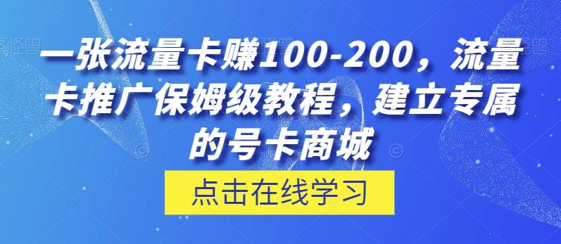 一张流量卡赚100-200，流量卡推广保姆级教程，建立专属的号卡商城-揽颜居工坊