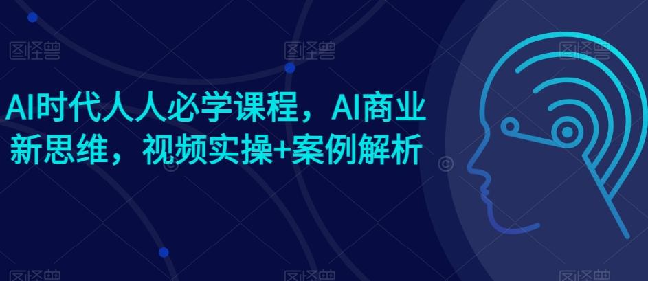 AI时代人人必学课程，AI商业新思维，视频实操+案例解析【赠AI商业爆款案例】-揽颜居工坊
