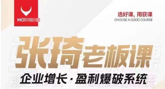 【组合课】张琦张琦老板企业增长·盈利爆破系统（直播专享）-揽颜居工坊