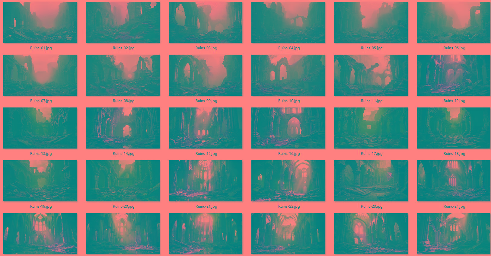 1600张科幻外星恐怖战争废墟环境背景 5K高清图片素材-揽颜居工坊