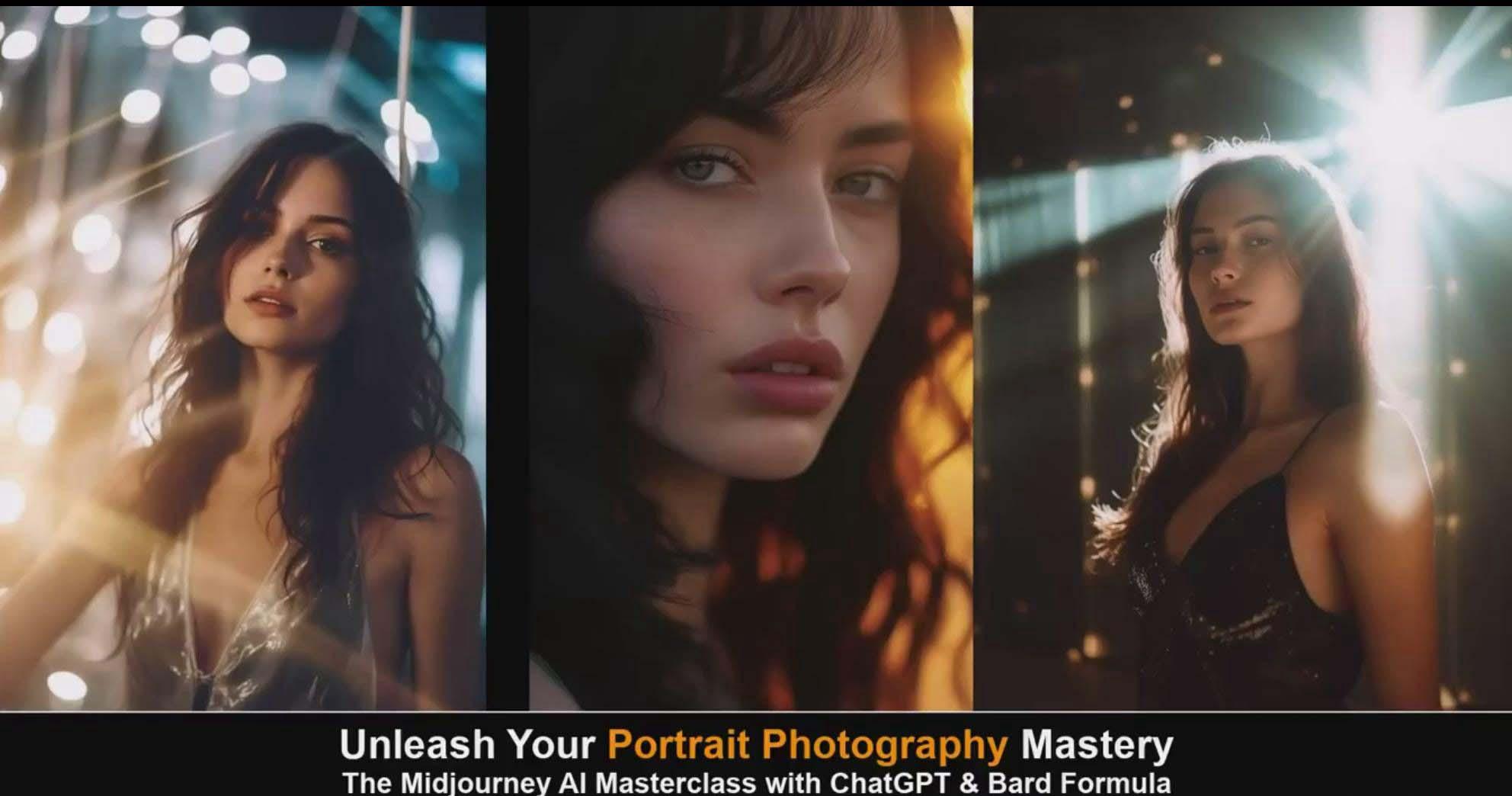 图片[6]-(9312期)Midjourney v5 ChatGPT 和 Bard AI人工智能人像摄影大师班-15节-中英字幕-揽颜居工坊