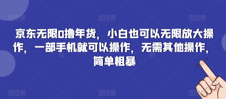 京东无限0撸年货，小白也可以无限放大操作，一部手机就可以操作，无需其他操作，简单粗暴-揽颜居工坊