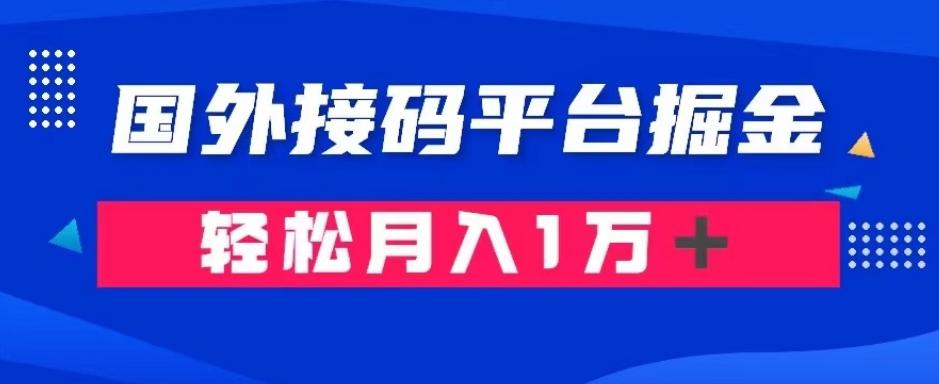 通过国外接码平台掘金：成本1.3，利润10＋，轻松月入1万＋【揭秘】-揽颜居工坊