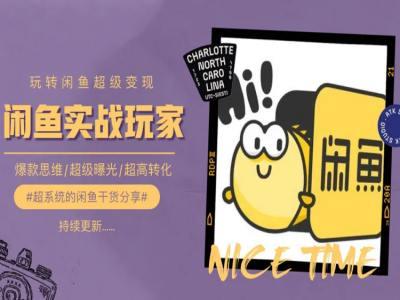 手把手教你0到1系统玩转闲鱼变现，爆款思维/超级曝光/超高转化-揽颜居工坊