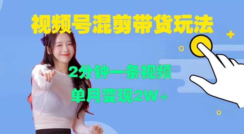 视频号混剪玩法，2分钟一条视频，单月变现2W+【揭秘】-揽颜居工坊