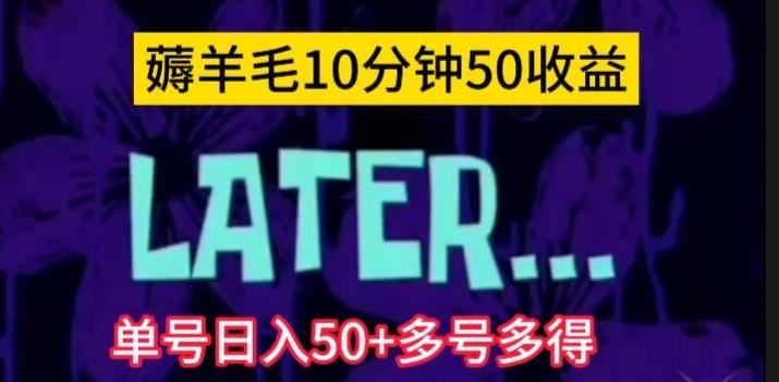 美团薅羊毛玩法，单号日入50+多号多得【仅揭秘】-揽颜居工坊