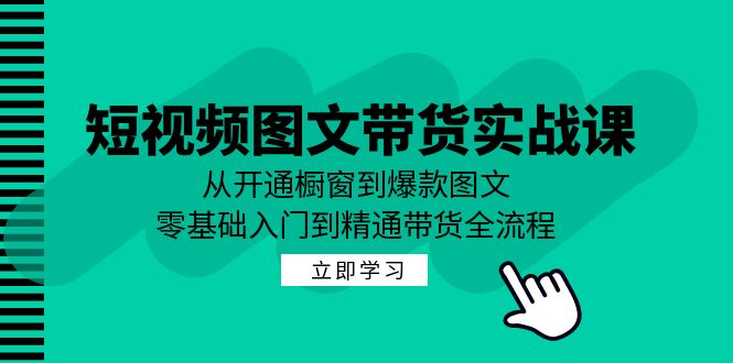 短视频图文带货实战课：从开通橱窗到爆款图文，零基础入门到精通带货-揽颜居工坊