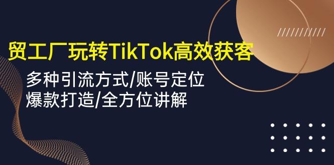 外贸工厂玩转TikTok高效获客，多种引流方式/账号定位/爆款打造/全方位讲解-揽颜居工坊