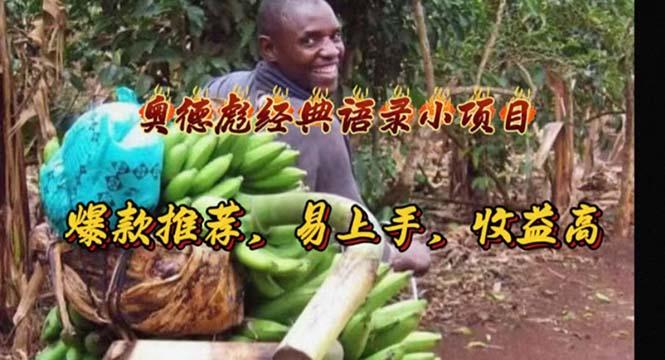 奥德彪经典语录小项目，爆款推荐，易上手，收益高-揽颜居工坊