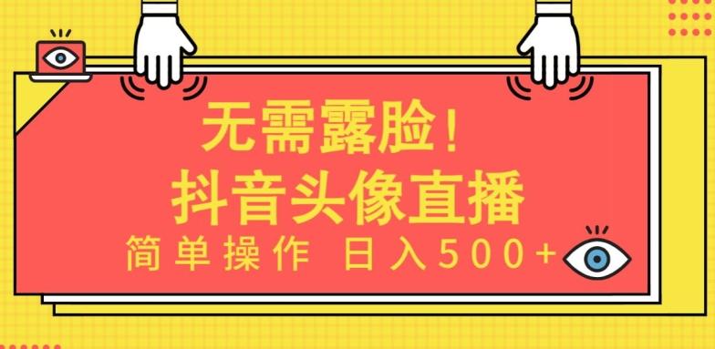 无需露脸，Ai头像直播项目，简单操作日入500+【揭秘】-揽颜居工坊