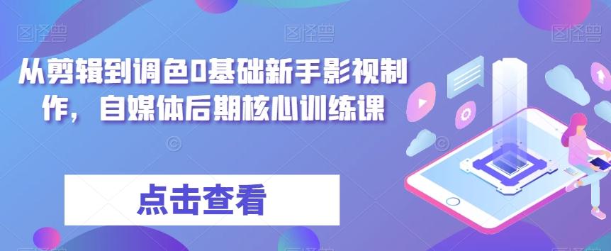 从剪辑到调色0基础新手影视制作，自媒体后期核心训练课-揽颜居工坊
