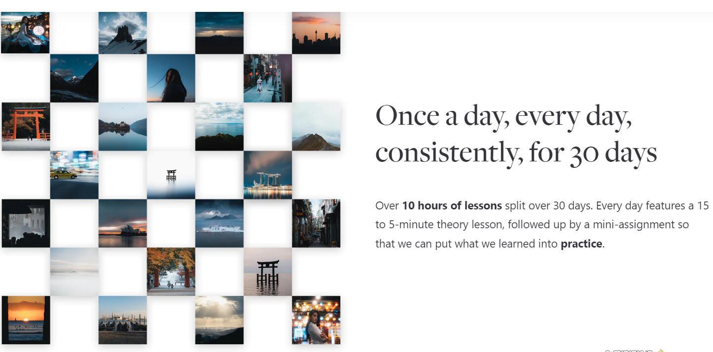 网红摄影师Pat Kay – 30天摄影基础知识加速器教程-30节课-中英字幕-揽颜居工坊